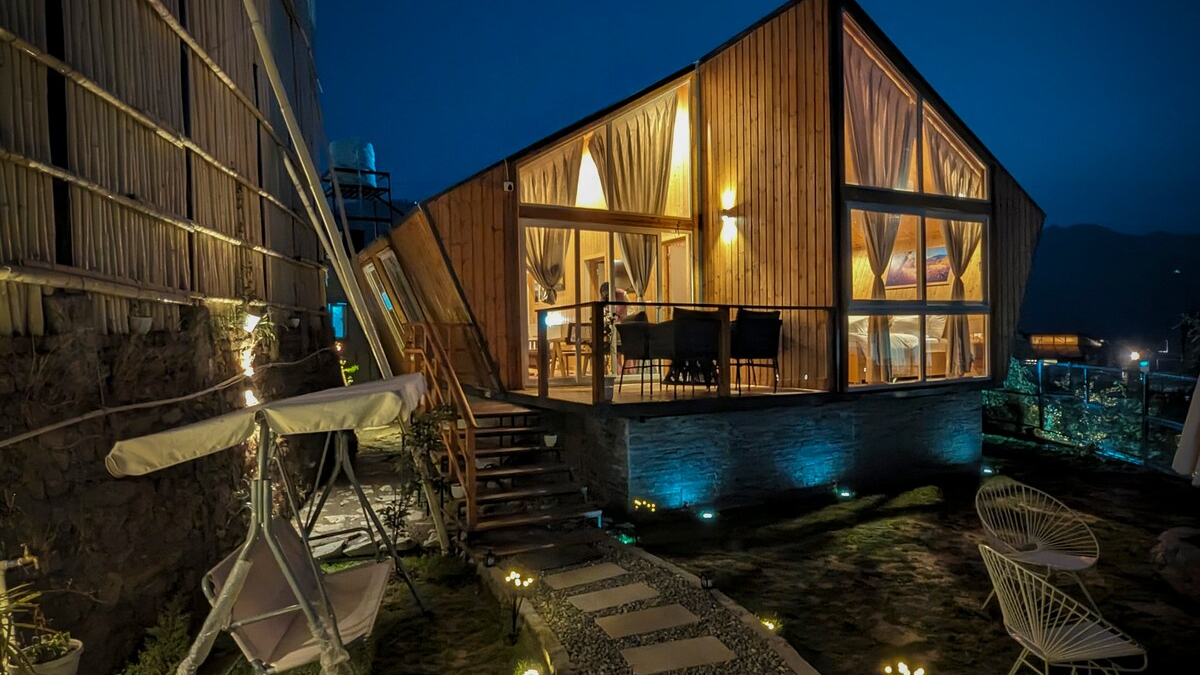 Natural Stone Celebration Terrace Perched over Himalayan Valleys